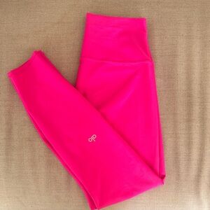 ALO Yoga Airlift Bright Pink Leggings (size M)